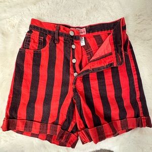Vintage Guess striped jean shorts